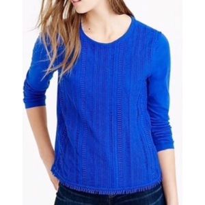 J. Crew Lace Overlay Long Sleeve Tee